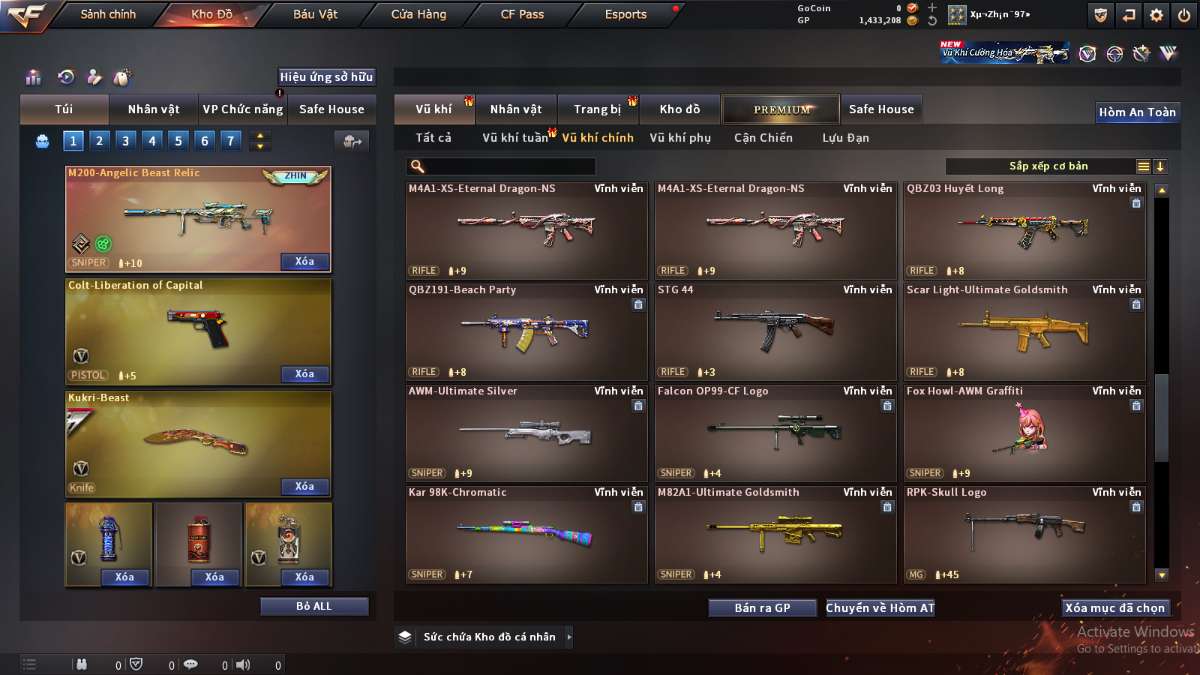 shop acc cf uy tin gia re
